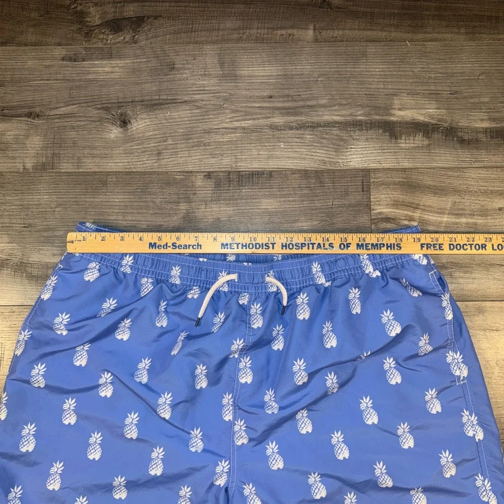 Polo Ralph Lauren Swim Trunks Blue Pineapple Print Mens 2XB Big Tall‎
